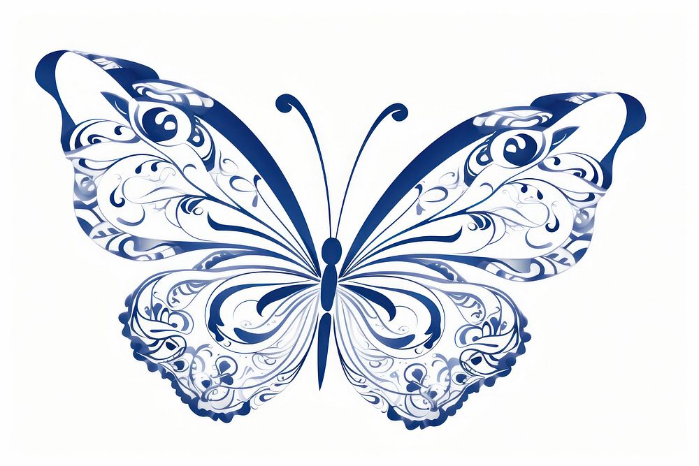 Butterfly flying pattern animal white.