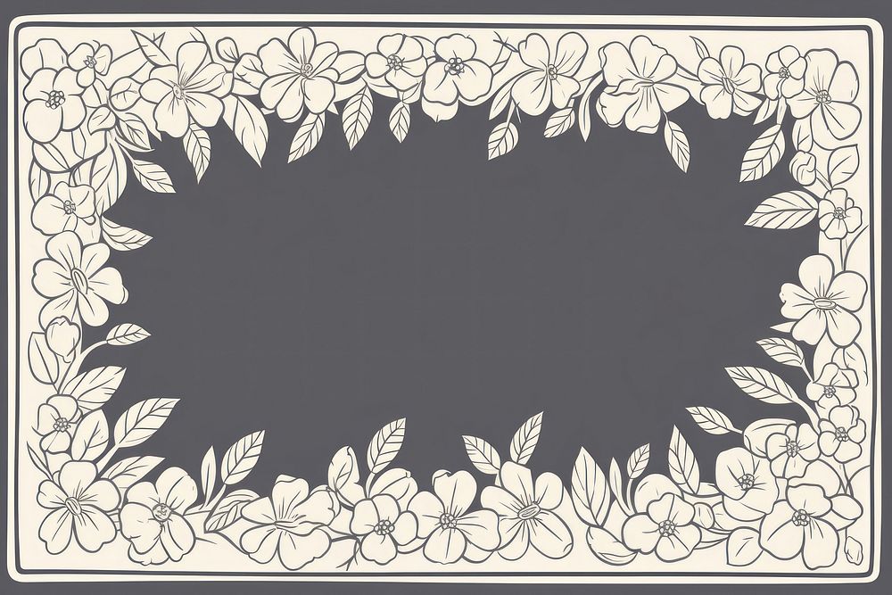 Greek floral frame pattern backgrounds blackboard.
