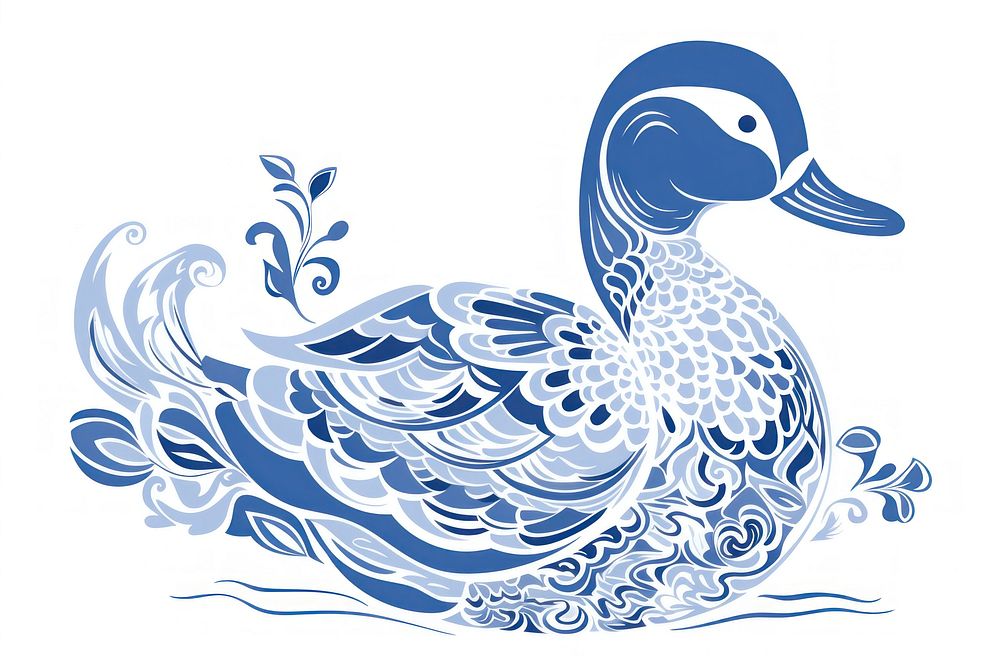 Duck animal bird blue.