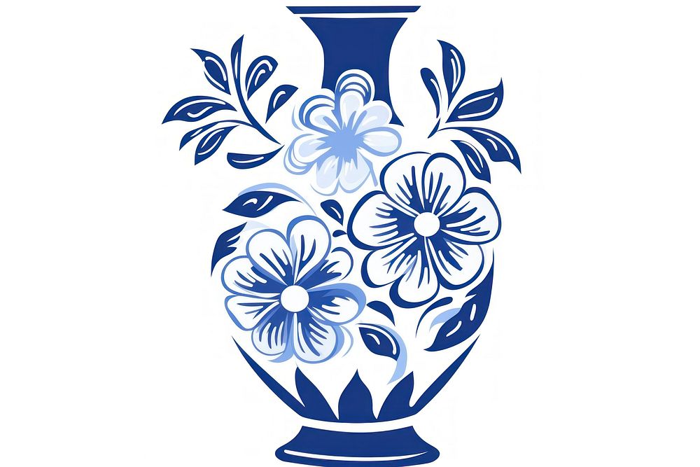 Flower vase porcelain pottery pattern.