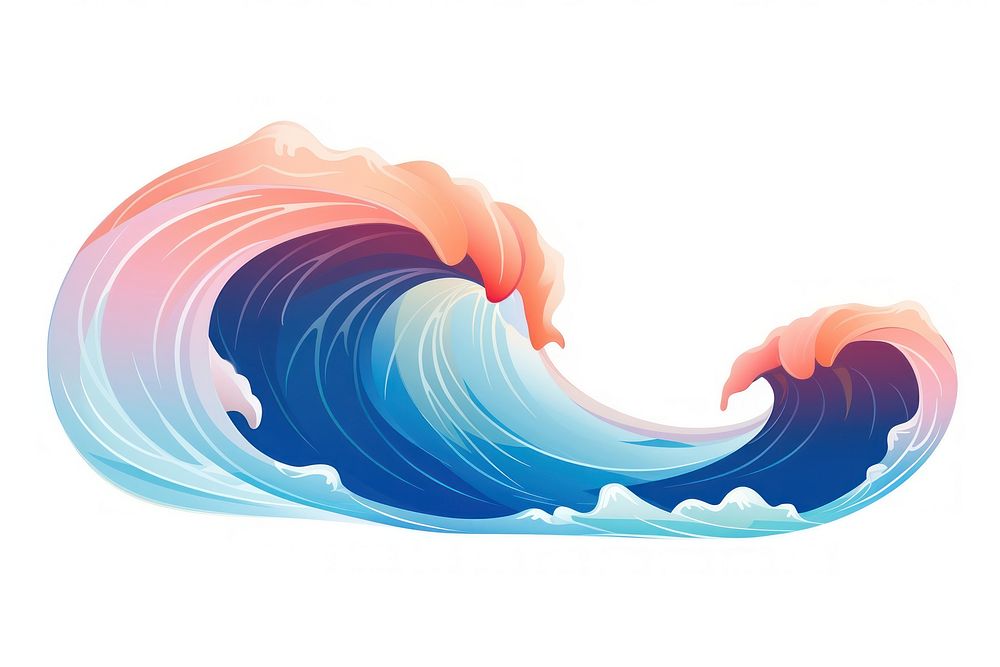 Wave nature sea creativity. AI generated Image by rawpixel.