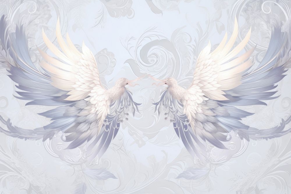 Angel wings with flower decorative backgrounds creativity archangel.