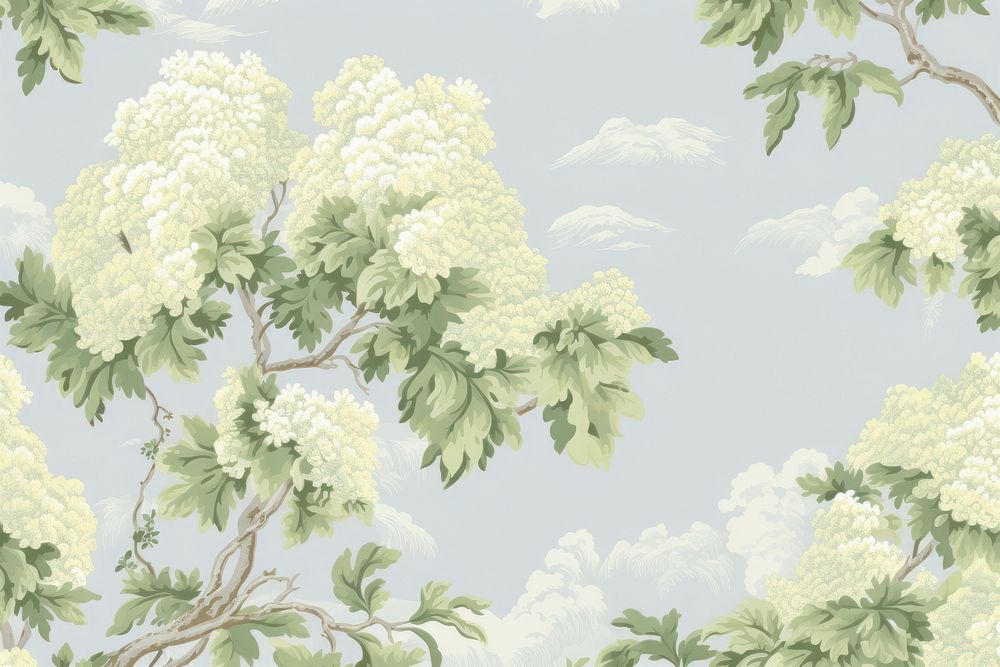 Hydrengea wallpaper pattern plant.