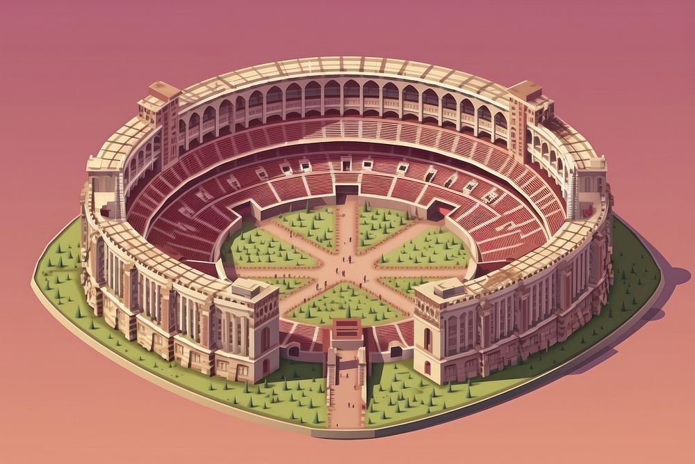 Colosseum architecture outdoors building. AI generated Image by rawpixel.