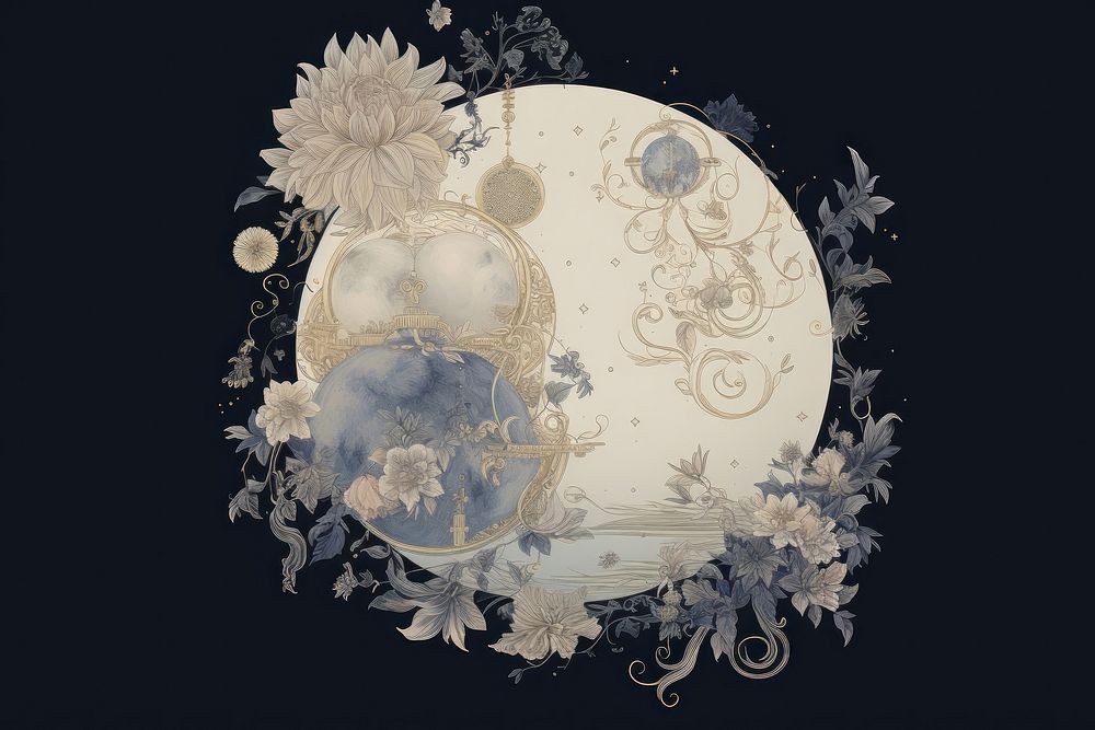 Moon astrology element pattern art creativity.