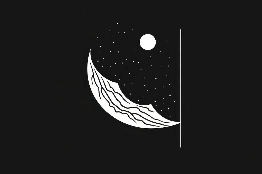 Moon astrology icon astronomy nature night.