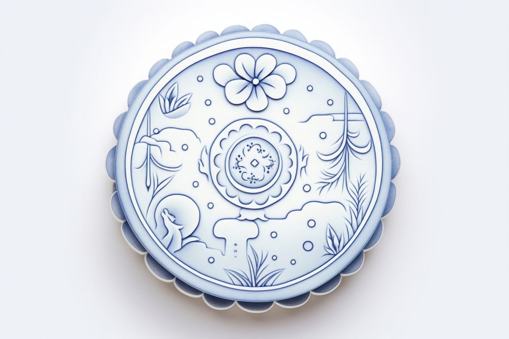 Mooncake porcelain blue creativity.