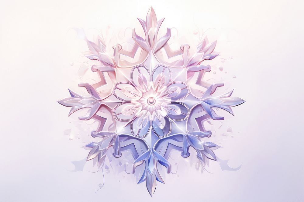 Snow crystal pattern flower plant.