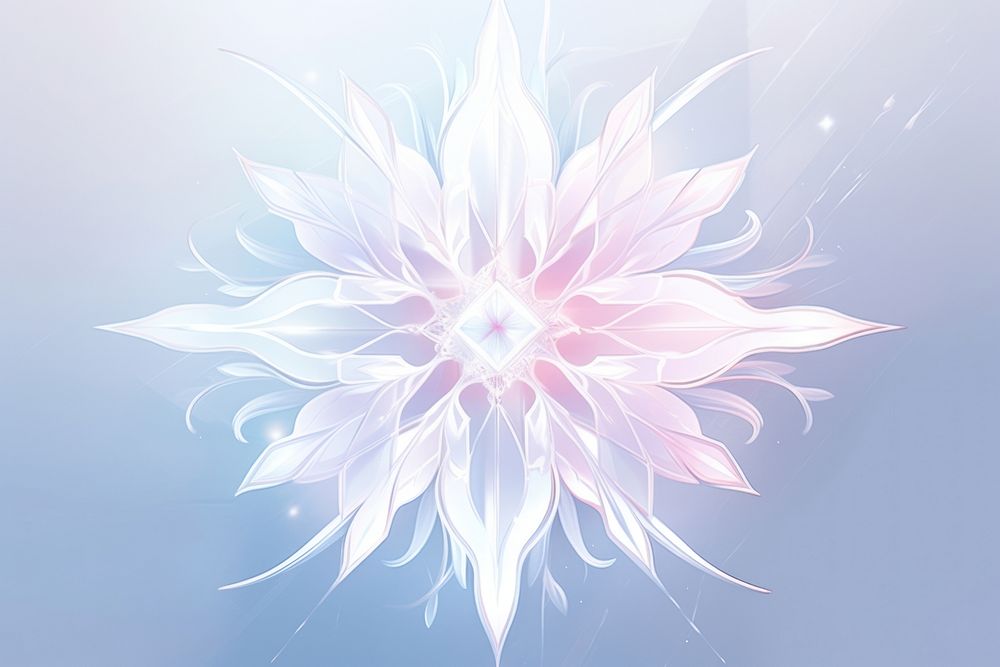 Snow crystal pattern flower art.