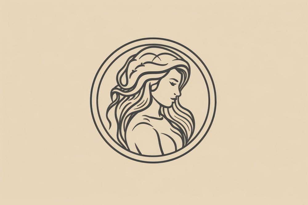 Scorpio Zodiac icon portrait drawing sketch.