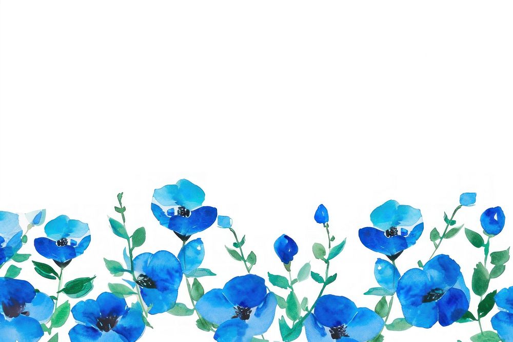 Blue flowers backgrounds nature plant.