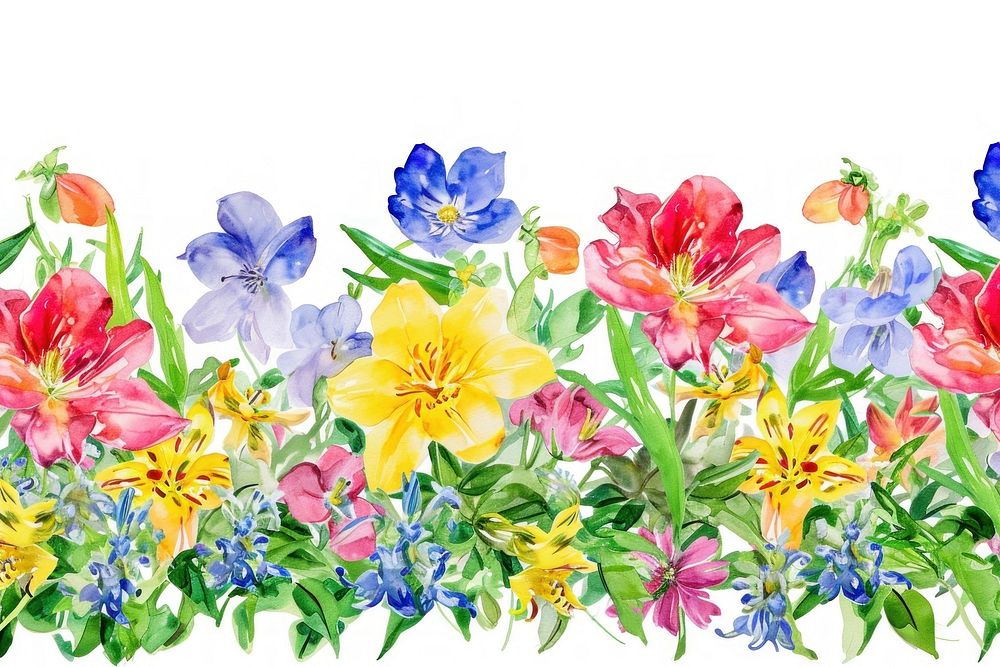 Spring flowers nature outdoors pattern.