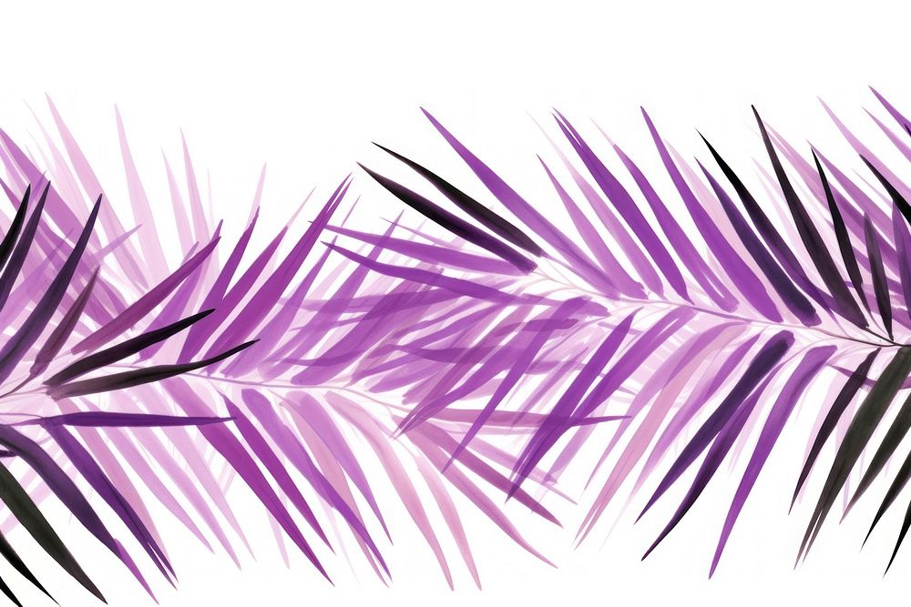 Palm leaves and lavender backgrounds pattern purple.