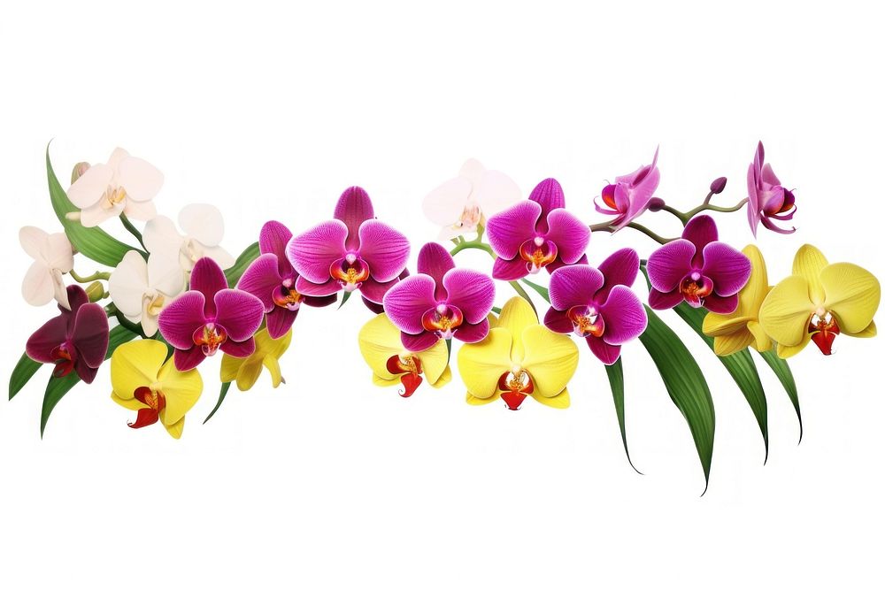 Phalaenopsis orchids and leaves flower nature plant.