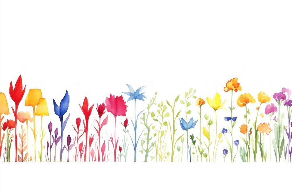 Rainbow flowers nature backgrounds outdoors.