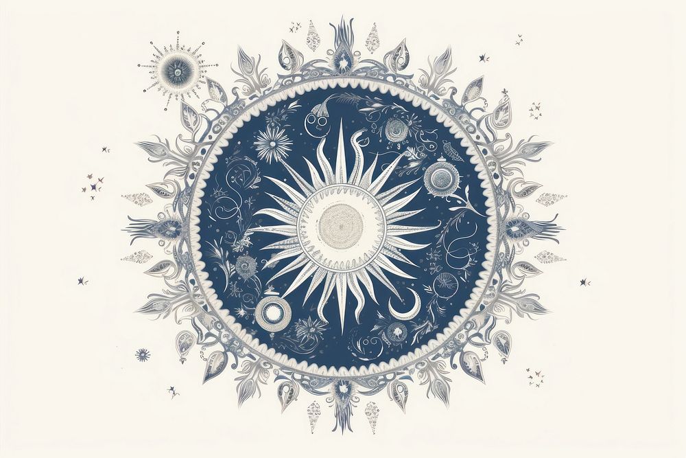 Sun astrology element pattern art accessories.