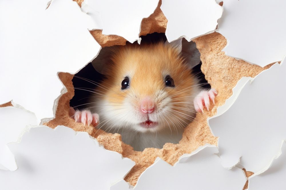 Hamster portrait rodent animal. AI generated Image by rawpixel.