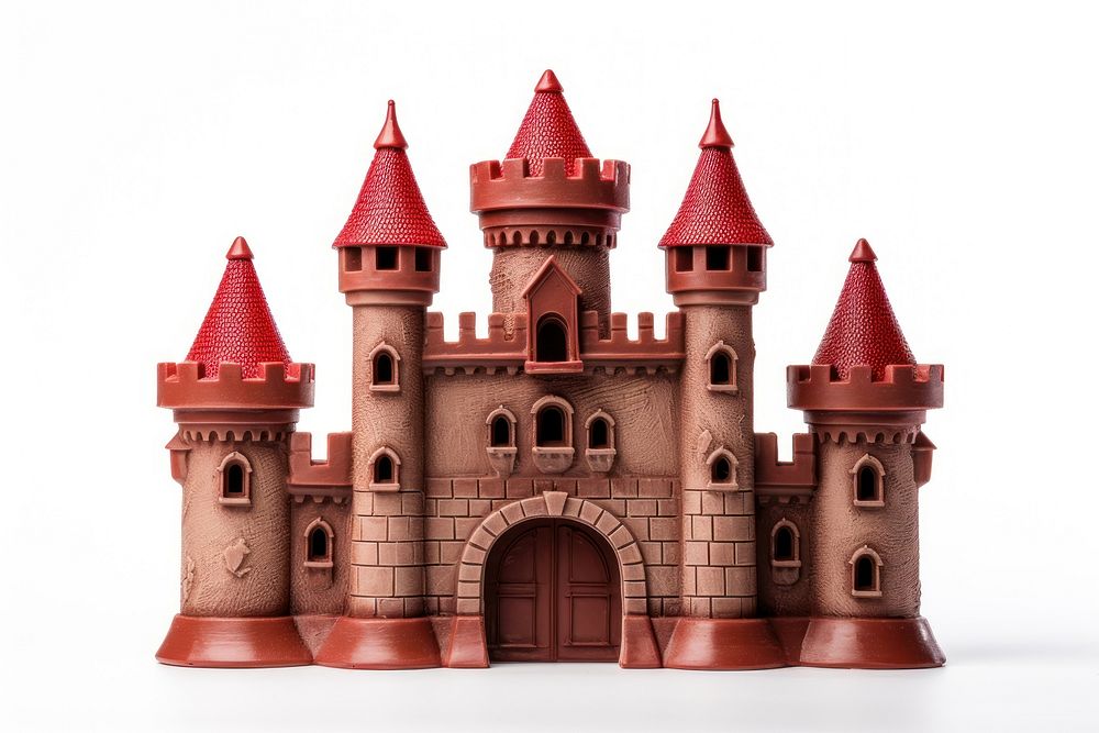 Castle architecture building red. AI generated Image by rawpixel.