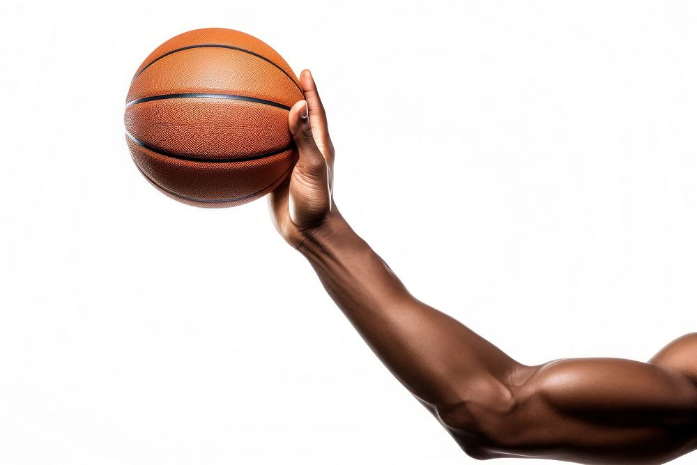 American basketball player sports finger white background.
