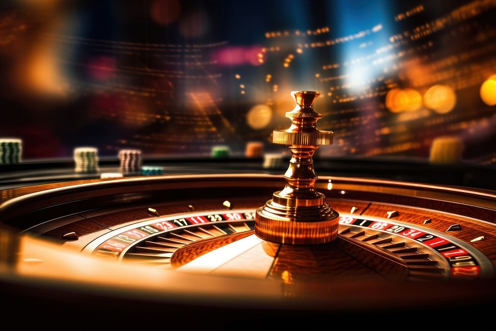 Roulet spinning casino nightlife gambling. AI generated Image by rawpixel.