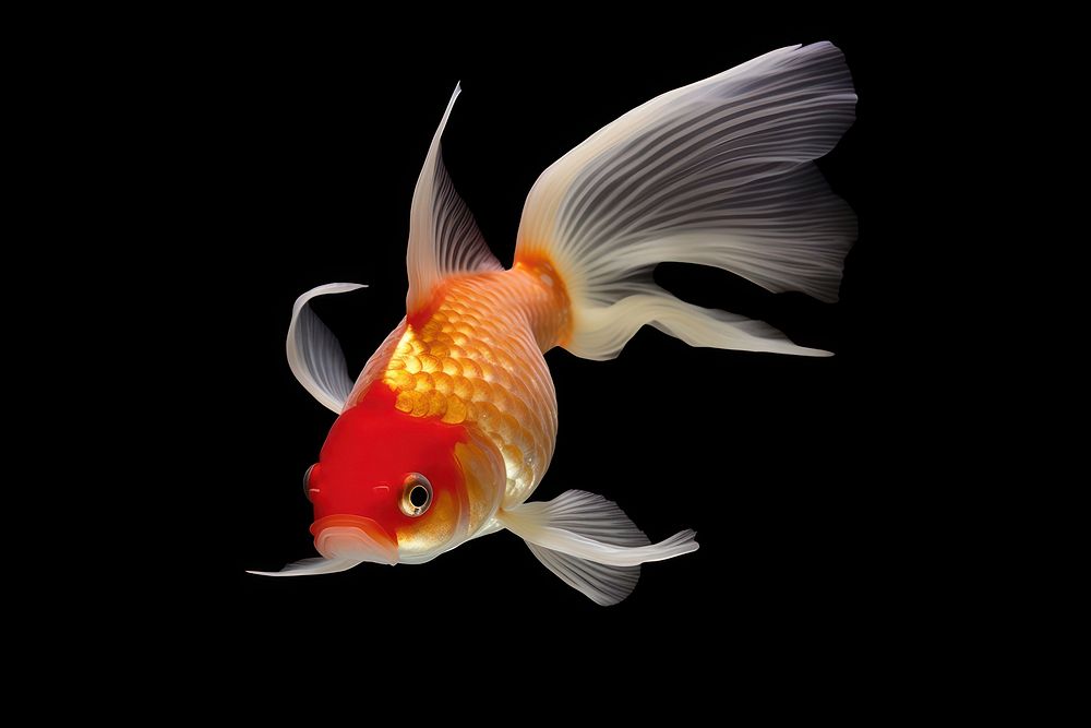 A tiger ranchu gold fish goldfish animal motion.