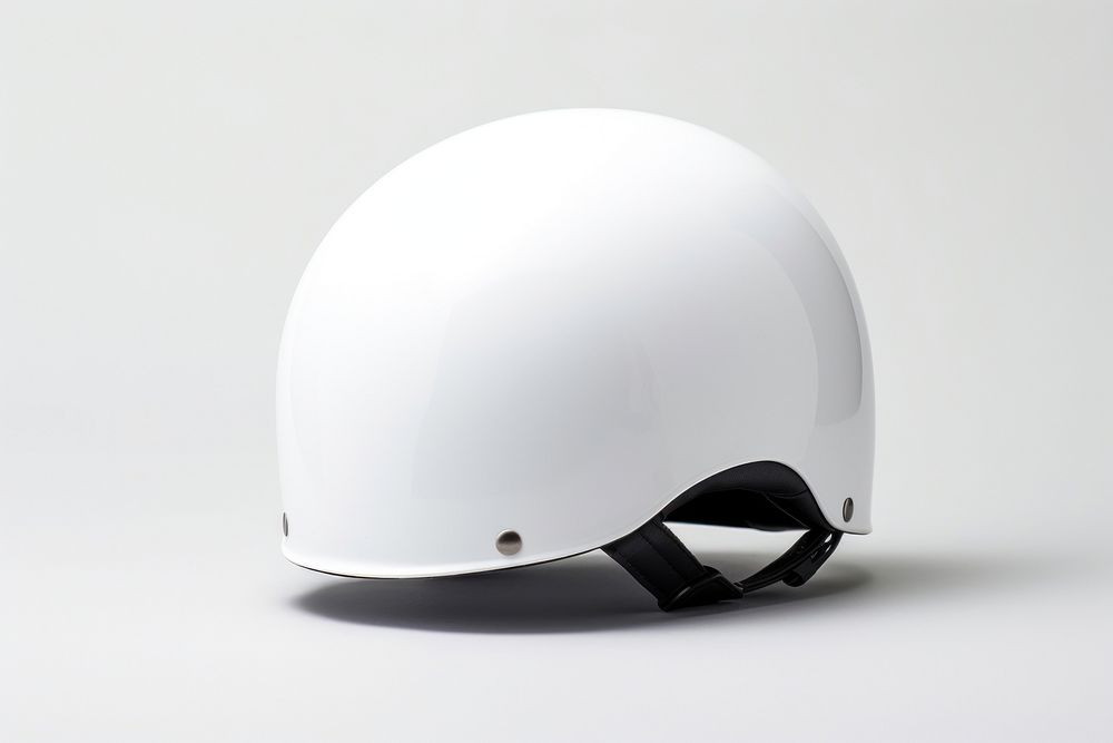 A white helmet white background protection headgear.