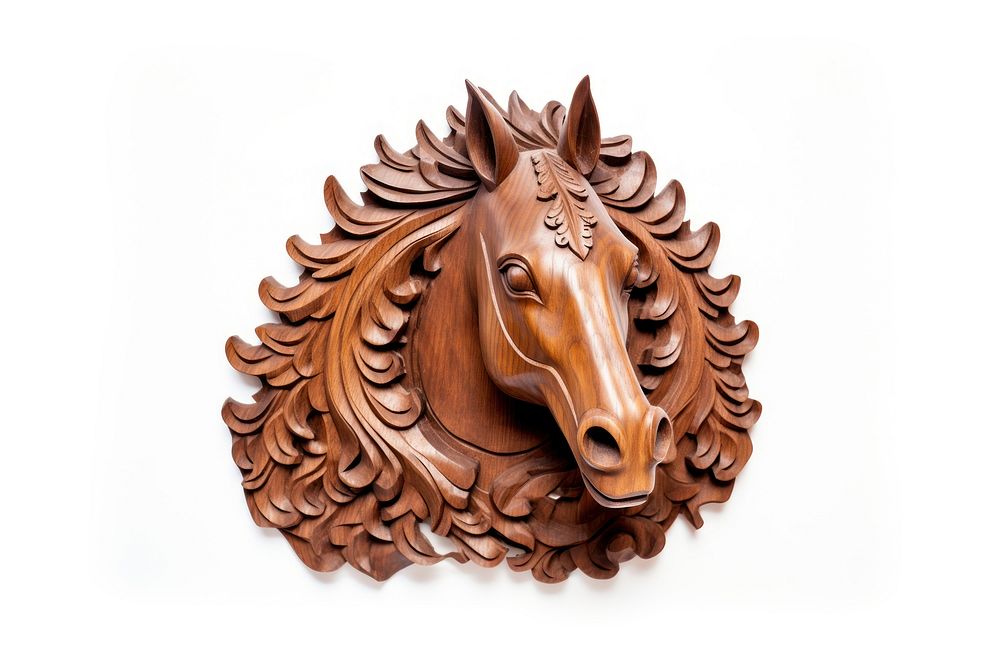 A horse wood art animal. AI generated Image by rawpixel.