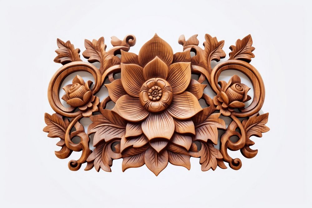 A lotus art wood accessories. AI generated Image by rawpixel.
