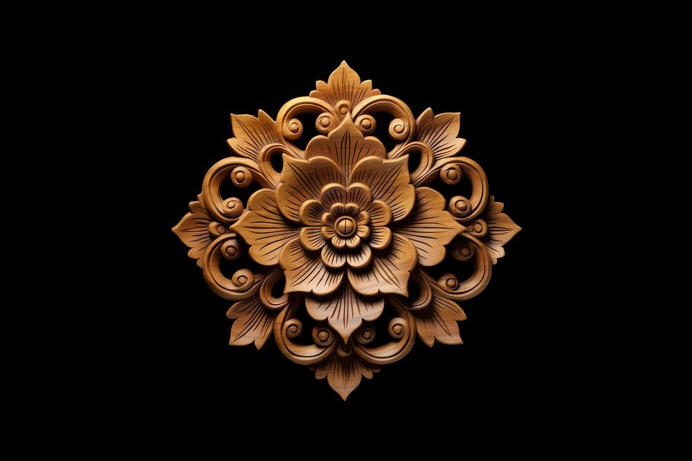 A lotus art jewelry brooch. AI generated Image by rawpixel.