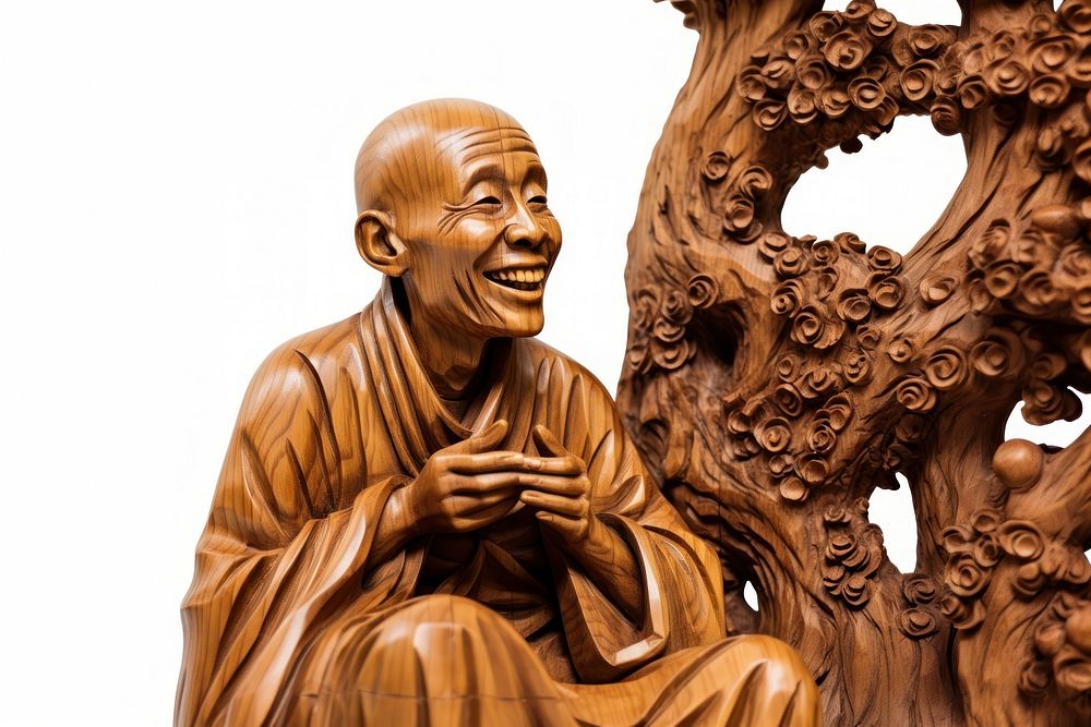 A monk art sculpture statue. AI generated Image by rawpixel.