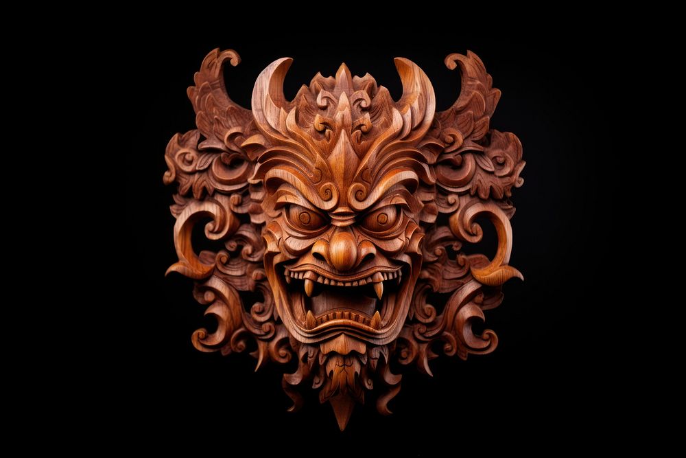 A thai mythology creature mask art representation. AI generated Image by rawpixel.