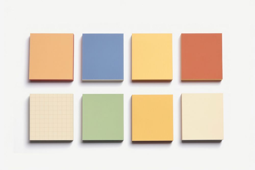 A colorful sticky notes art white background simplicity. AI generated Image by rawpixel.