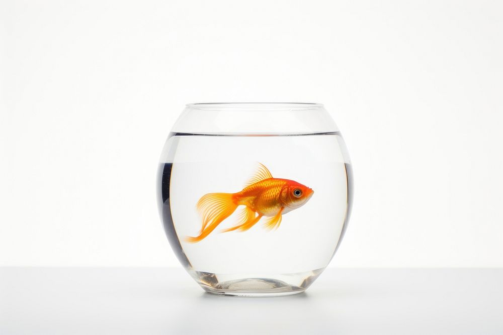 A gold fish goldfish animal white background.
