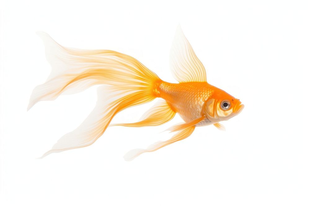 A silver gold fish goldfish animal motion.
