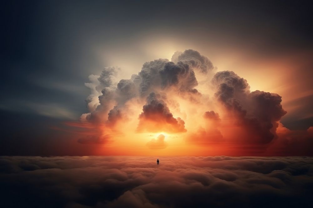 The big cloud sky outdoors horizon. AI generated Image by rawpixel.