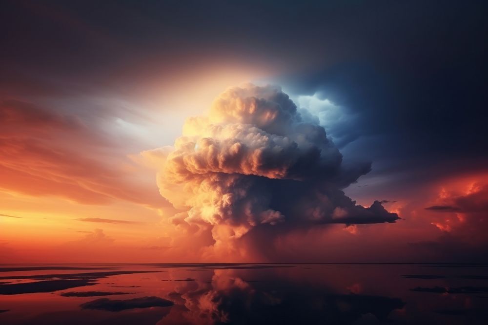The big cloud sky outdoors nature. AI generated Image by rawpixel.