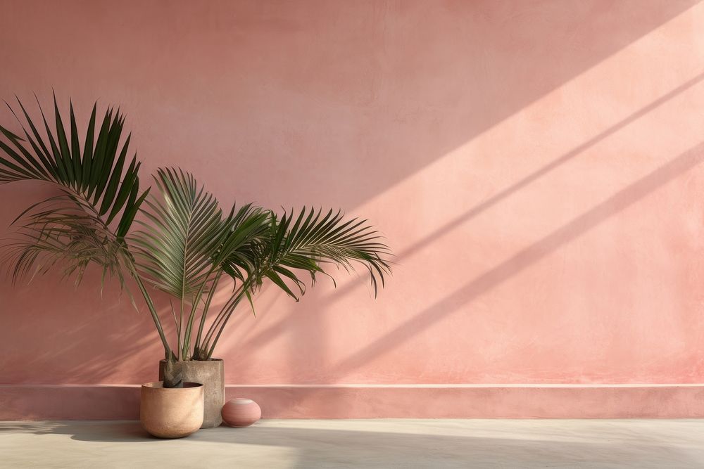 Wall architecture plant pink. AI generated Image by rawpixel.
