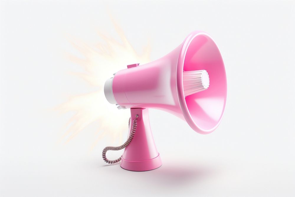 Megaphone speaker light white background. AI generated Image by rawpixel.