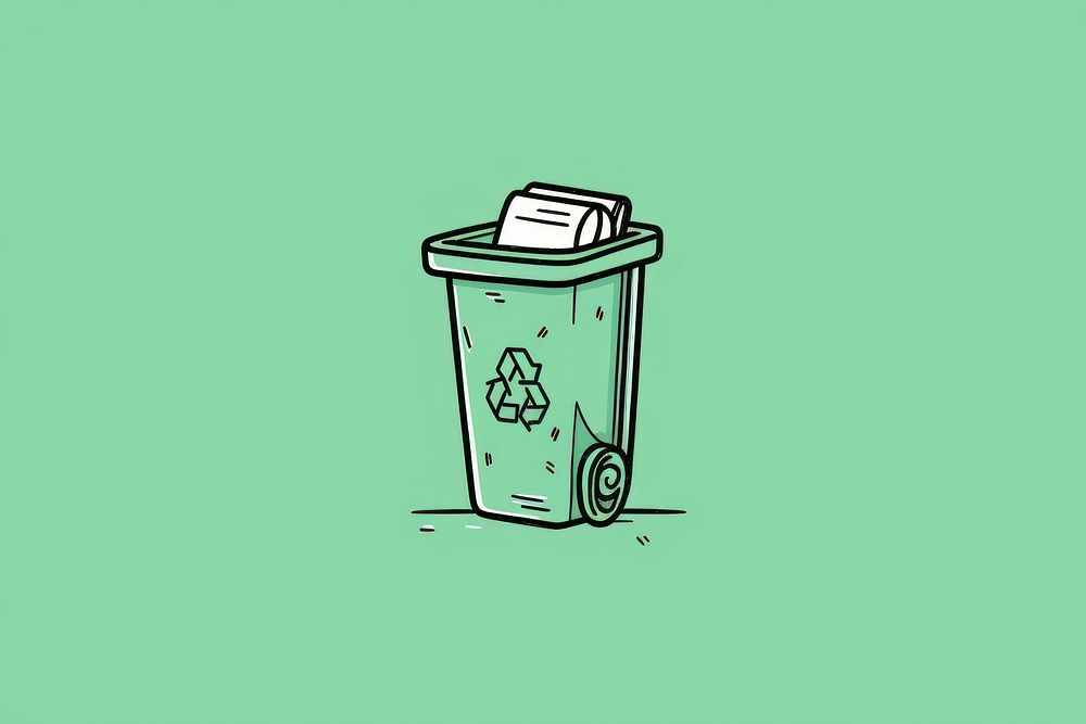 Recycle bin green technology recycling. AI generated Image by rawpixel.