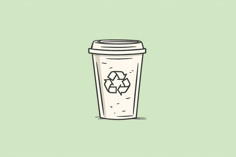 Recycle icon cup refreshment disposable. AI generated Image by rawpixel.