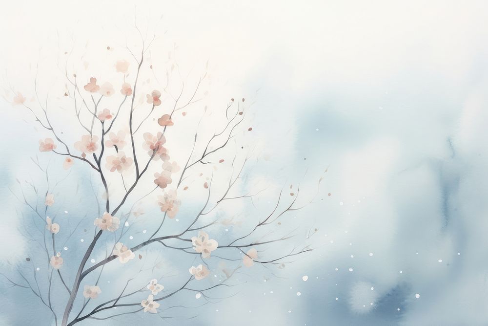 Winter bokeh flower backgrounds blossom. AI generated Image by rawpixel.