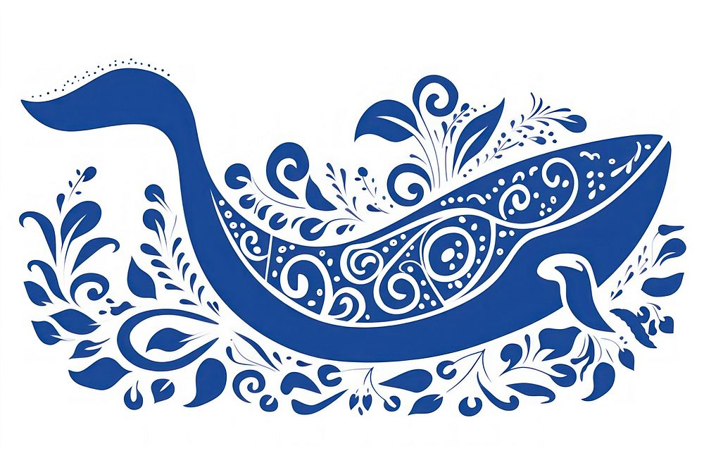 Whale pattern blue creativity.