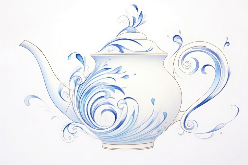 Tea pot porcelain pattern teapot.