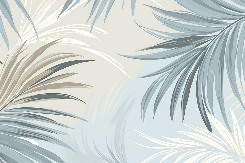 Tropical palm leaves frame hand-drawn illustration pattern nature line. AI generated Image by rawpixel.