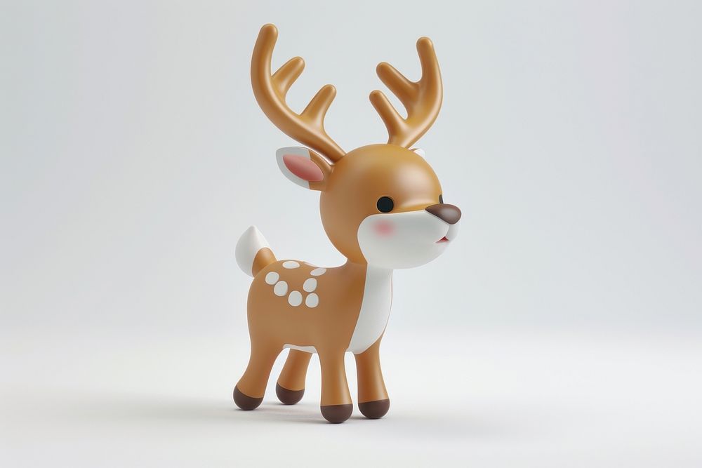 Deer figurine cartoon animal.