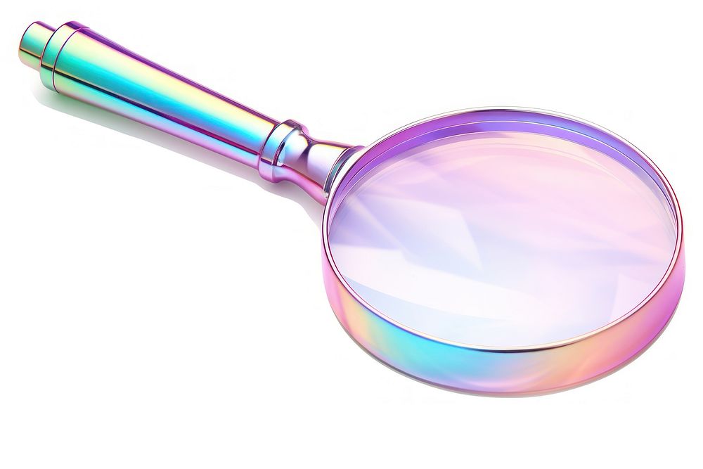 Magnifying glass white background lightweight refraction.