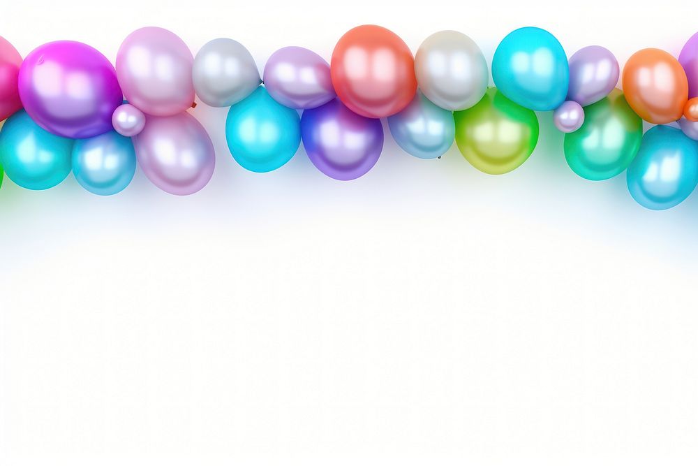 Balloon border backgrounds jewelry white background.