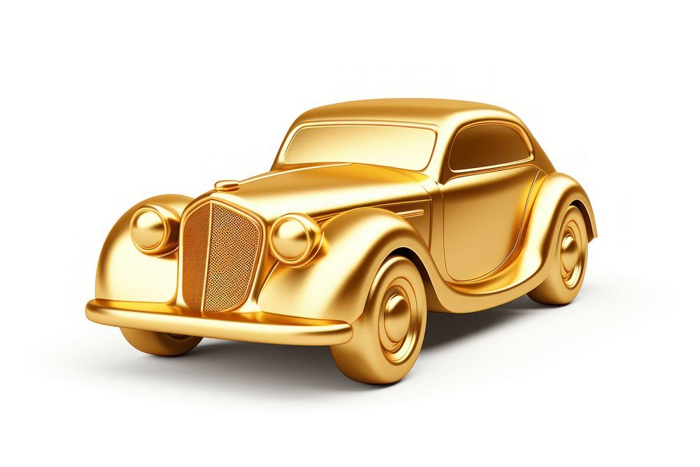 Car toy gold vehicle wheel.