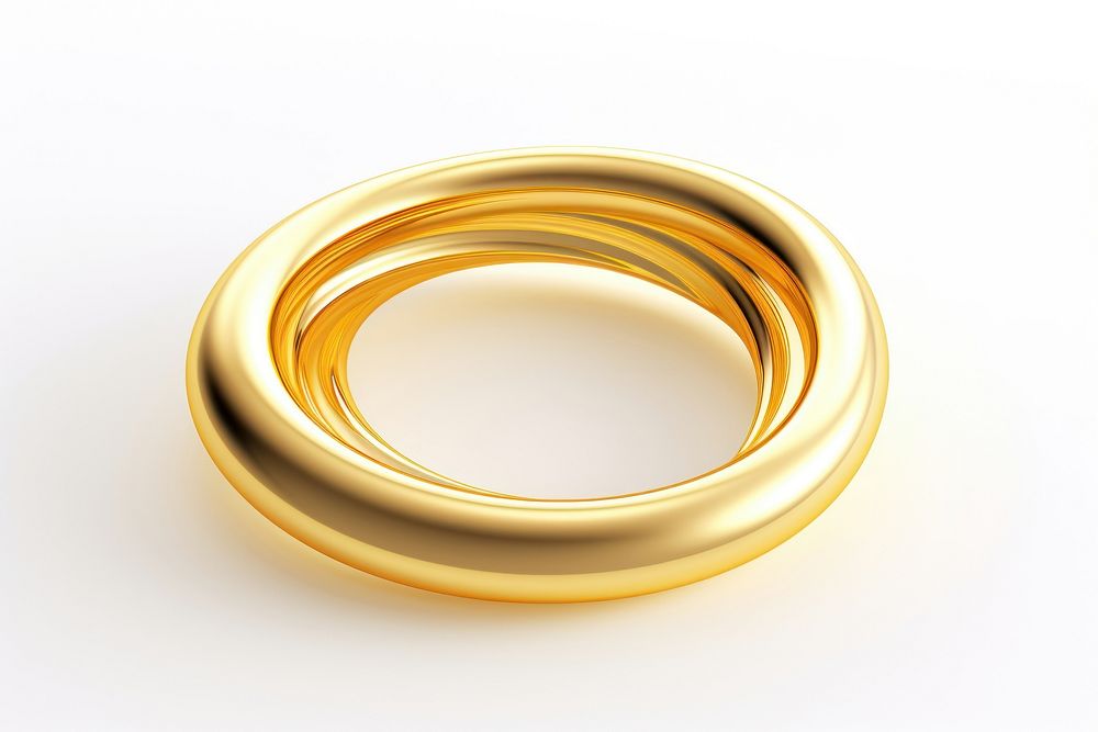 Circle gold jewelry ring.