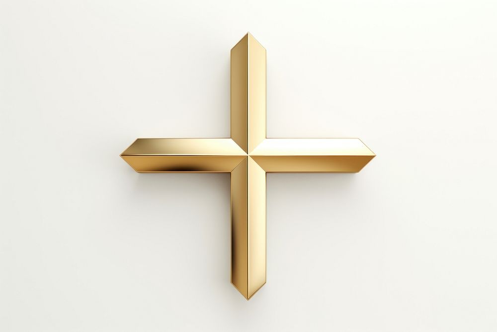 Cross crucifix symbol white.